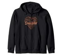 Daughter gifts black mom dad melanin black history month Zip Hoodie
