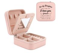 Daughter Gifts,Daughter Christmas Birthday Gifts from Mum from Dad ,Bonus Step Daughter Gift Presents Valentines Day Stocking Filler Gift for Adult Daughters,Travel Jewellery Gift Box for Women