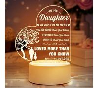 Daughter Gifts from Dad, Birthday Gift for Daughter - Engraved Acrylic Night Light