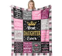 Daughter Gifts from Mum and Dad 150x130CM | to My Daughter Blanket Flannel Throw Presents Idea, Personalised Christmas Valentines Graduation Birthday Gift for Dear Daughter Adult