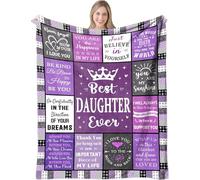 Daughter Gifts from Mum and Dad 150x130CM | to My Daughter Blanket Flannel Throw Presents Idea, Personalised Christmas Valentines Graduation Birthday Gift for Dear Daughter Adult