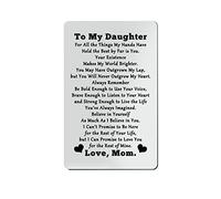 Daughter Gifts from Mum Engraved Wallet Insert Card for Daughter Christmas Birthday Gifts for Daughter Graduation Gifts Wedding Gifts Encouragement Gifts for Daughter