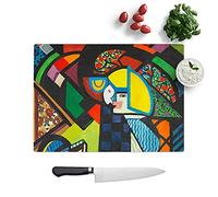 Daughter in A Rocker by Henry Lyman Sayen - Textured Chopping Board - Worktop Saver - Cutting Board - Heat Resistant, Shatterproof and Hygenic - 39 x 28.5 cm