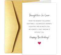 Daughter in Law Birthday Card Gift, Heartfelt Birthday Card for Daughter in Law, Daughters-in-Law Bday Gift from Father-in-Laws Mother-in-Laws