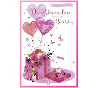 Daughter-In-Law Birthday Card - Heart Balloons - Size: 7.5" x 5.25"