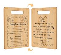 Daughter in Law Gifts,Best Birthday Mothers Day Gifts for Daughter in Law from Mother in Law,Unique Engraved Cutting Board Decorations Present