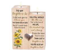 Daughter in Law Gifts, Candlestick - You're more than just a Daughter-in-Law, You’re also my Daughter-in-heart, Christmas Birthday Gift for Daughter-in-law