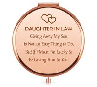 Daughter in Law Gifts Compact Mirror Wedding Gifts for Future Daughter in Law Birthday Gift for Daughter-in-Law from Mother-in-Law Mothers Day Makeup Mirrors Bridal Shower Ideas for Bonus Daughters