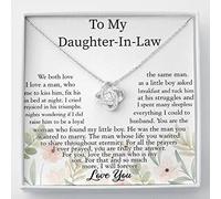 Daughter in Law Gifts From Mother in Law, Daughter In Law Gifts For Women Necklace, To My Daughter In Law Necklace, Birthday Gift For Daughter In Law From Mom In Law, Metal, Cubic Zirconia