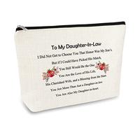 Daughter in Law Gifts to My Daughter-in-Law Makeup Bag Birthday Ideas Gift for Daughter in Law Cosmetic Bag Mothers Day Christmas Wedding Gift for Daughter-in-Law Gift from Mother in Law Travel Bag