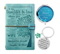Daughter In Law Journal,Leather Journal for Daughter In Law,Daughter In Law Keychain,Daughter In Law Compact Mirror,Daughter In Law Birthday Gifts,Daughter In Law Wedding Gifts from Mother In Law