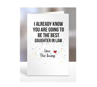 Daughter In Law to be card, Love You, Fathers, Mothers Day from The Bump, Already Know You Are Best, Funny Gifts, Present for Christmas, A5-237_71