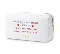 Daughter in Law Wedding Gift Makeup Bag Stepdaughter Gifts Wedding Day Gift for Bonus Daughter Travel Cosmetic Pouch Daughter in Law from Mother in Law Bridal Shower Gifts Christmas Birthday Gifts