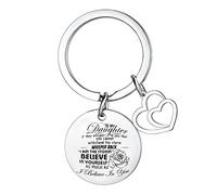 Daughter Keyring Daughter Gifts from Mum Daughter Gifts Cute keychin Daughter Keyring from Mum Dad Christmas Birthday Graduation Gift for Daughter Present for Daughter