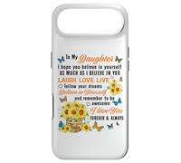 Daughter Laugh Love Live Believe in Yourself Sunflower Quote Case for iPhone Air