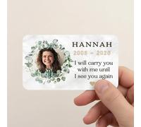 Daughter Memorial Gift - Personalised Memorial Wallet Card with Photo Name & Dates - In Loving Memory Remembrance Keepsake - Sympathy Bereavement Gift Loss of a Daughter
