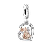 Daughter Mother in Law Gift Heart Birthday Bead Pendant 925 Sterling Silver Dangle Compatible With Pandora Moments Charm Bracelet (Daughter In Law Heart)