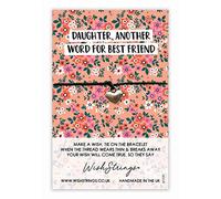 Daughter My Best Friend Wish String Bracelet with Lucky Charm Sentimental Gift SWS034