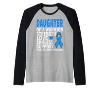 Daughter of a Warrior Prostate Cancer Awareness Products Raglan Baseball Tee