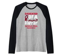 Daughter of A Warrior Sickle Cell Awareness Family Support Raglan Baseball Tee