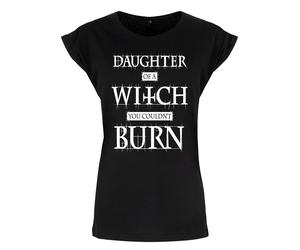 Daughter Of A Witch You Couldn't Burn Ladies Premium Black T-Shirt