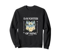 Daughter of the King Christian Woman Floral Faith Sweatshirt