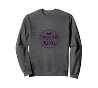 Daughter of the King: Regal Crown fors, christians Sweatshirt, Adult Unisex, Dark Heather Grey, S