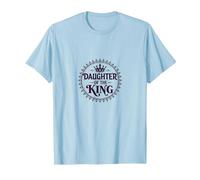 Daughter of The King: Regal Crown fors, Christians T-Shirt, Men, Baby Blue, L