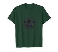 Daughter of The King: Regal Crown fors, Christians T-Shirt, Men, Forest Green, S