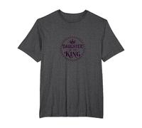 Daughter of The King: Regal Crown fors, Christians T-Shirt, Men's Big and Tall, Dark Heather Grey, 6X Tall