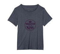 Daughter of The King: Regal Crown fors, Christians T-Shirt, Women's Plus, Heather Blue, 4X