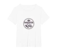 Daughter of The King: Regal Crown fors, Christians T-Shirt, Women's Plus, White, 1X