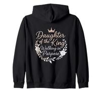 Daughter of the King - Walking in Purpose Christian Zip Hoodie