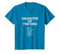Daughter of The King Women's Christian T-Shirt, Youth, Sapphire Blue, 2T