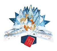 Daughter & Partner Christmas Card 3D Woodland Animals Pop Up Christmas Card Xmas POP064X37