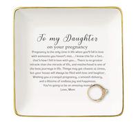Daughter Pregnancy Announcement Gifts from Mom-Shower Gift Baby Gift-New Mom to Be-Expecting Mom Gift-First Time Mom Present-My Daughter Become a Mommy-Ceramic Ring Dish Jewelry Tray Trinket Holder
