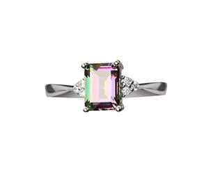 Daughter Ring Ups And Downs Women Ring 925 Sterling Silver Rainbow Engagement Wedding Band Rings 3 Colors Rings Pack for Men (Silver, 11)
