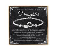 Daughter Sympathy Gifts for Women, Loss of Daughter In Loving Memory of your Daughter Bracelet Message Card Gifts, Daughter Memorial Bereavement Condolence Funeral Gifts for loss of Daughter
