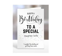 Daughter/Wife, Funny Birthday Card Gifts to a special, ''I Couldn't Be Bothered Getting Two Cards'', Him, Her, Happy, Presents For Men, Women, A5-314_23