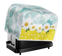 Daulesho Blue Tie-Dye Toaster Cover 2|4 Slice, Vintage Daisy Polka Dot Dustproof Kitchen Bread Machine Protector Toaster Oven Cover with Hanging Loop, Machine Washable-S
