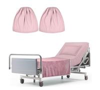 Daunkang Bariatric Hospital Bed Sheet Soft Microfiber Hospital Fitted Sheet Deep Pocket Fitted Sheets for Oversized Medical and Bariatric Mattresses Set of 2 Pink