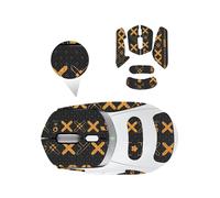 daunke 1 Set Anti-Slip Mouse Grip Tape for Logitech G309, Self-Adhesive,Precision Cut,Sweatproof,Easy Fitting,Professional Mice Upgrade Kit,Black Gold Print Pattern