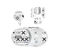 daunke 1 Set Anti-Slip Mouse Grip Tape for Logitech G309, Self-Adhesive,Precision Cut,Sweatproof,Easy Fitting,Professional Mice Upgrade Kit,White Printed Pattern