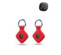 daunke 2 pack Silicone Case For UGREEN FineTrack Mini 2 Anti-Loss Tracker,Full Protection Cover(suitable for Elderly,Pets,Backpack,Luggage,Kids,Keys) Scratch-Resistant,red