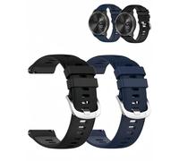 daunke 2 Pack,Watch Strap For Garmin Approach S50 22mm, Silicone Waterproof Replacement Band,Scratch Resistant,Sturdy and Durable,Easy to Replace,Black & Dark Blue