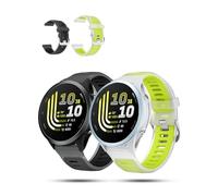 daunke 2 Pack,Watch Strap For Garmin Forerunner 170/70, Silicone Waterproof Replacement Band,Scratch Resistant,Sturdy and Durable,Easy to Replace,Black & Teal