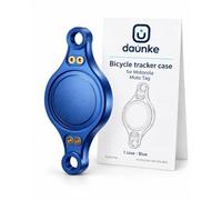 daunke Bike Mount for Motorola Moto Tag, Blue | ABS Plastic, IPX8 Waterproof, 360° Protection, Sturdy Mount, Screw Fixing, Blue Bike Mount for Motorola Moto Tag