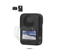 daunke Case for DJI OSMO 360 Action Camera Accessories with Protector Cover Kit,Silicone Lens Cover,3Pack 9H Hardness Tempered Glass,Dustproof,Anti-Slip,Anti-Scratch,Full Protection