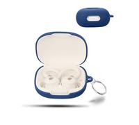 daunke Case for Soundcore Sport X20 Wireless Earbuds,Soft Silicone Protective Cover,Case with Round buckle,Full Protection,Blue