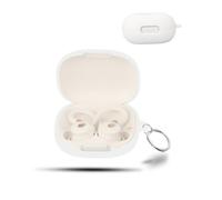 daunke Case for Soundcore Sport X20 Wireless Earbuds,Soft Silicone Protective Cover,Case with Round buckle,Full Protection,White